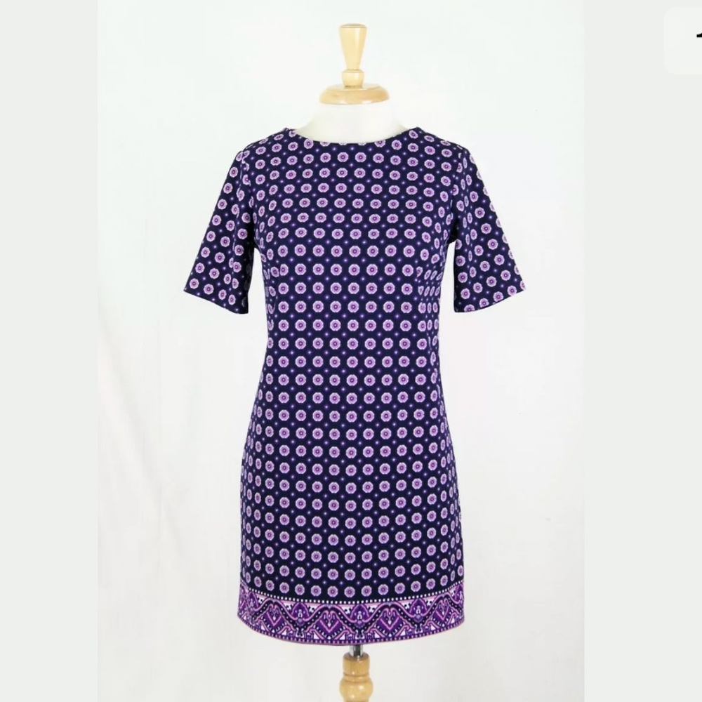 Banana Republic Purple Printed Retro Shift Dress 2